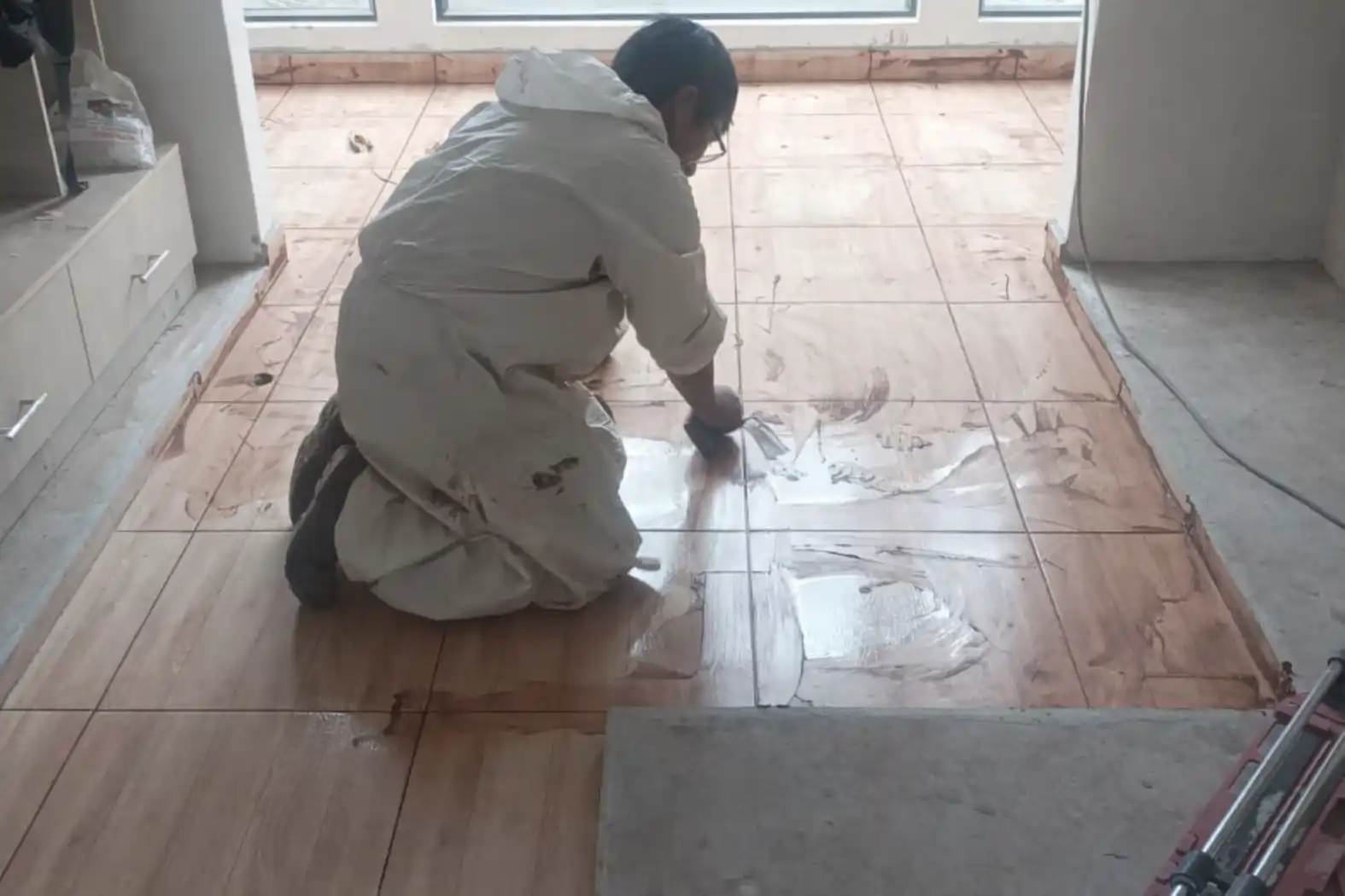 Proceso de instalación de porcelanato
